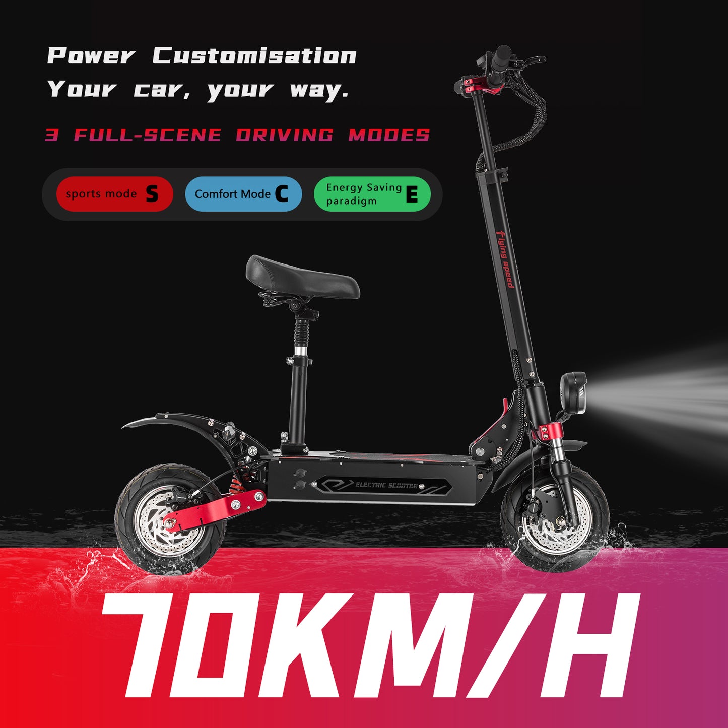Quickwheel Q7 Pro Max 70km/h Speed 90km Range Smart Bluetooth Display City E-Scooter Foldable BOYUEDA Electric Scooter